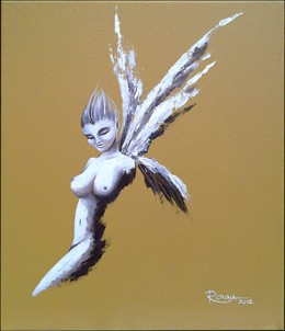 Brown Faerie : 12” x 14” : acrylic on canvas